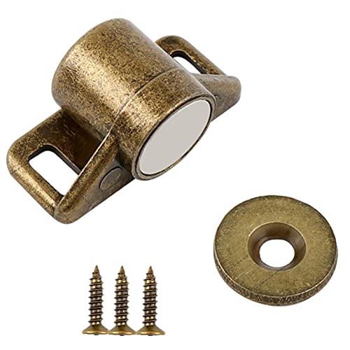 Vigcebit 4 Stück Tür Magnetverschluss Rund, Magnetschnäpper Schrank, Möbelmagnet Türverschluss Mit 4 Unterlegscheiben, 12 Schrauben, Schrankbeschläge Für Balkontür, Bronze Vigcebit 4 Stück Tür Magnetverschluss Rund, Magnetschnäpper Schrank, Möbelmagnet Türverschluss Mit 4 Unterlegscheiben, 12 Schrauben, Schrankbeschläge Für Balkontür, Bronze von Vigcebit