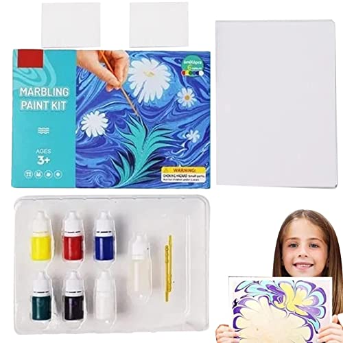 Vigcebit DIY-Marmorierungsfarbe-Kunst-Kit,Malen auf Wasser Kits für Kinder - Beste Malgeschenkideen für Kinderaktivitäten Ag 6 7 8 9 10 Jahre alt von Vigcebit