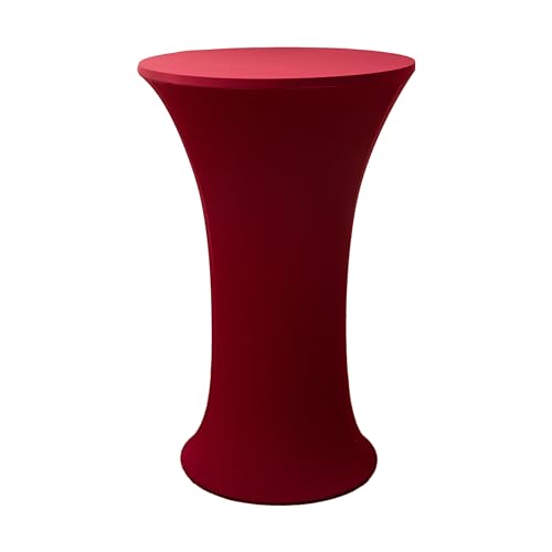 Viiamacki Cocktail-Tischdecke aus Spandex, rund, 61 x 109 cm, Burgunderrot, elastisch, Highboy-Bar-Tischdecke, hohe Oberseite, runde Basis, verstellbare Pub-Tischdecke für Hochzeit, Pool, Party Viiamacki Cocktail-Tischdecke aus Spandex, rund, 61 x 109 cm, Burgunderrot, elastisch, Highboy-Bar-Tischdecke, hohe Oberseite, runde Basis, verstellbare Pub-Tischdecke für Hochzeit, Pool, Party von Viiamacki