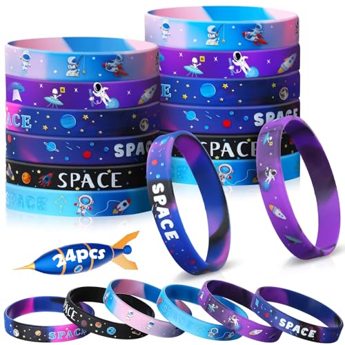 Viicoor Armband, Gummiarmband, geeignet für Spielthemenparty, Kindergeburtstag, Partygeschenke (Weltraum) von Viicoor