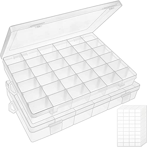 Viiegor 2 Stk Sortierboxen für Kleinteile Aus Durchsichtigem Kunststoff Einstellbar Sortierbox Herausnehmbare 36 Zellen für Kleinteile Schrauben Nähzubehör Bügelperlen & Beautyzubehör von Viiegor