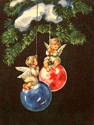 Viiegor Diamond Painting Komplett-Set Weihnachten, Diamant-Stickerei, komplettes Bild, Engel, Diamantmalerei, Kreuzstich, Diamant, Kunsthandwerk für Zuhause, Wanddekoration, 30 x 40 cm Viiegor Diamond Painting Komplett-Set Weihnachten, Diamant-Stickerei, komplettes Bild, Engel, Diamantmalerei, Kreuzstich, Diamant, Kunsthandwerk für Zuhause, Wanddekoration, 30 x 40 cm von Viiegor