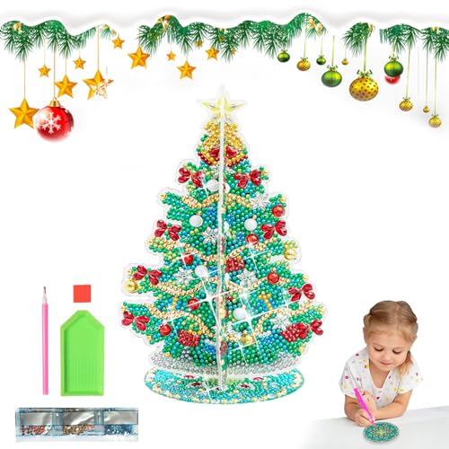 Viilich Diamond Painting Weihnachten Weihnachtsbaum,5D speziell geformte Diamant Diamant Malerei Ornamente,DIY Diamant Daiments Painting Diamant Malerei Craft Und Weihnachten Dekorationen von Viilich