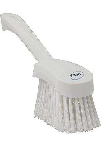 Vikan 41945 Soft/Split Bristles, Washing / Sweeping, Hand Brush, Short Handle, 270mm (White) von Vikan