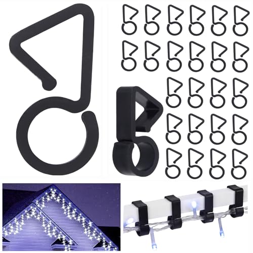 Vikdio 120 Stück Schwarze Dachrinnenhaken zum Befestigen von Weihnachtslichtern im Freien, ideal zum Aufhängen von Eiszapfenlichtern an Halloween- und Weihnachtsdekoration im Freien Vikdio 120 Stück Schwarze Dachrinnenhaken zum Befestigen von Weihnachtslichtern im Freien, ideal zum Aufhängen von Eiszapfenlichtern an Halloween- und Weihnachtsdekoration im Freien von Vikdio