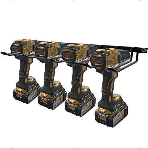 Vikerniel Bohrer-Halter, Elektrowerkzeug-Organizer, Wandhalterung, 4 schnurlose Metall-Regalhalter, Utility Storage Rack für Dewalt schnurlose Werkzeuge für Vatertagsgeschenke Vikerniel Bohrer-Halter, Elektrowerkzeug-Organizer, Wandhalterung, 4 schnurlose Metall-Regalhalter, Utility Storage Rack für Dewalt schnurlose Werkzeuge für Vatertagsgeschenke von Vikerniel