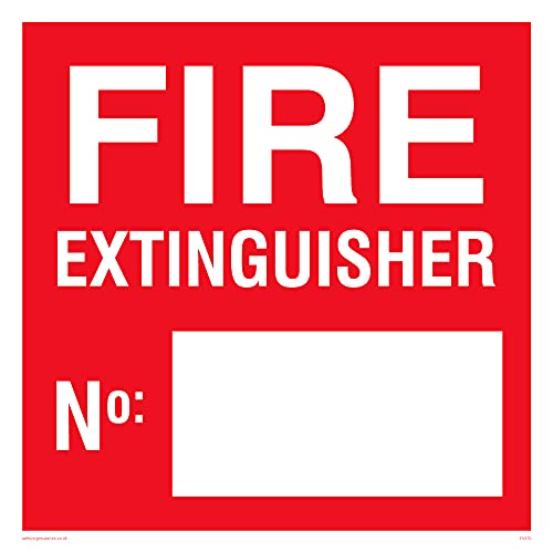 5er-Pack – Feuerlöscher-Nummernschild – 200 x 200 mm – S20 5er-Pack – Feuerlöscher-Nummernschild – 200 x 200 mm – S20 von Viking Signs