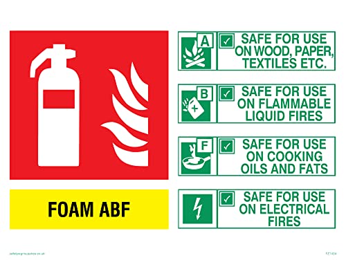 Abf Foam Feuerlöscher Schild – 200 x 150 mm – A5L von Viking Signs
