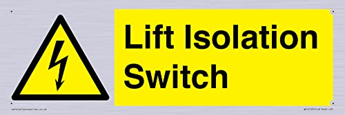 Lift Isolation Switch Schild – 300 x 100 mm – L31 Lift Isolation Switch Schild – 300 x 100 mm – L31 von Viking Signs