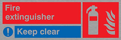 Viking Schilder fz337-l31-ms "FEUERLÖSCHER Keep Clear Schild, marine Grade, Edelstahl, 100 mm H x 300 mm W Viking Schilder fz337-l31-ms "FEUERLÖSCHER Keep Clear Schild, marine Grade, Edelstahl, 100 mm H x 300 mm W von Viking Signs