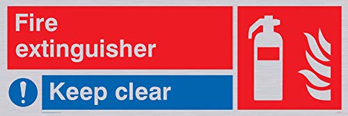 Viking Schilder fz337-l31-s "FEUERLÖSCHER Keep Clear Schild, starr silber, Kunststoff, 100 mm H x 300 mm W Viking Schilder fz337-l31-s "FEUERLÖSCHER Keep Clear Schild, starr silber, Kunststoff, 100 mm H x 300 mm W von Viking Signs