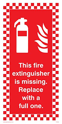 Viking Schilder fz338-p12–1 m "FEUERLÖSCHER das fehlt ersetzen einen neuen mit" Sign, Kunststoff, 1 mm halbstarr, 200 mm H x 100 mm W Viking Schilder fz338-p12–1 m "FEUERLÖSCHER das fehlt ersetzen einen neuen mit" Sign, Kunststoff, 1 mm halbstarr, 200 mm H x 100 mm W von Viking Signs