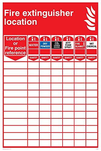 Viking Schilder fz389-a4p-v "FEUERLÖSCHER Standort" Sign, Vinyl, 300 mm H x 200 mm W von Viking Signs