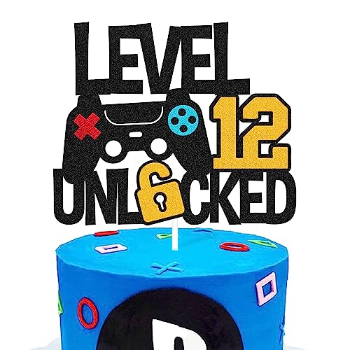 Level 12th Unlocked Cake Topper Game Controller 12s Cake Decoration Happy 12 Birthday Cake Decor Video Play Game Movie Thema Jungen Mädchen Männer Frauen Teenager Bday Party Event Feier Supplies Level 12th Unlocked Cake Topper Game Controller 12s Cake Decoration Happy 12 Birthday Cake Decor Video Play Game Movie Thema Jungen Mädchen Männer Frauen Teenager Bday Party Event Feier Supplies von Vikiwiin