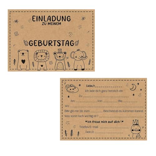 Einladungskarten Kindergeburtstag, 15 Einladung Kindergeburtstag, Kraftpapier Einladungskarten Geburtstag,DIY Einladungskartens für Den Kindergeburtstags Junge Mädchen, Geburtstagseinladungen Inkl Einladungskarten Kindergeburtstag, 15 Einladung Kindergeburtstag, Kraftpapier Einladungskarten Geburtstag,DIY Einladungskartens für Den Kindergeburtstags Junge Mädchen, Geburtstagseinladungen Inkl von Vikrami lighting