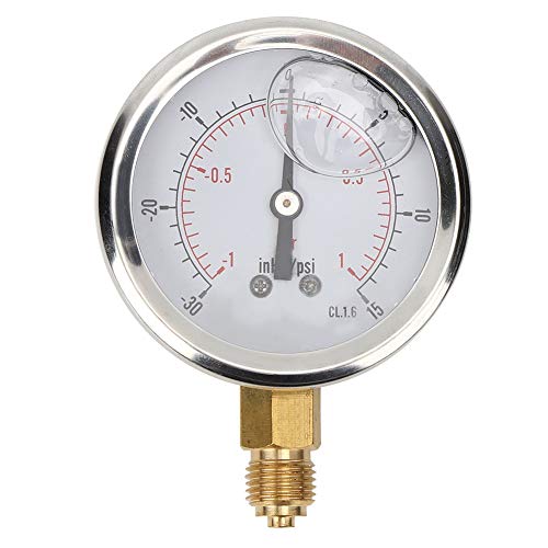 Vikye Axialmanometer, Y60 Professional Axialölgefülltes Vakuum-Manometer Messung für Druck TS - PGGZ60Z4‑1bar 1/4BSP von VIKYE