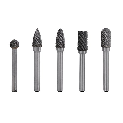 Vikye Fräser Set, 5 Stk. Raspel Wolfram Stahl, 6mm Schaft, 10mm Kopf, Rotary Cutter Bits Kit zum Schleifen, Polieren, Gravieren von Holz, Kunststoff, Alu Vikye Fräser Set, 5 Stk. Raspel Wolfram Stahl, 6mm Schaft, 10mm Kopf, Rotary Cutter Bits Kit zum Schleifen, Polieren, Gravieren von Holz, Kunststoff, Alu von Vikye