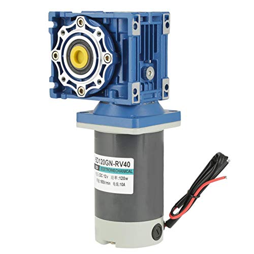 Schneckengetriebemotor, DC 12 V / 24 V, 120 W, RV40, Untersetzung 15 K, Geschwindigkeit des Schneckengetriebemotors im Uhrzeigersinn/Gegenuhrzeigersinn einstellbar (12V) von Vikye