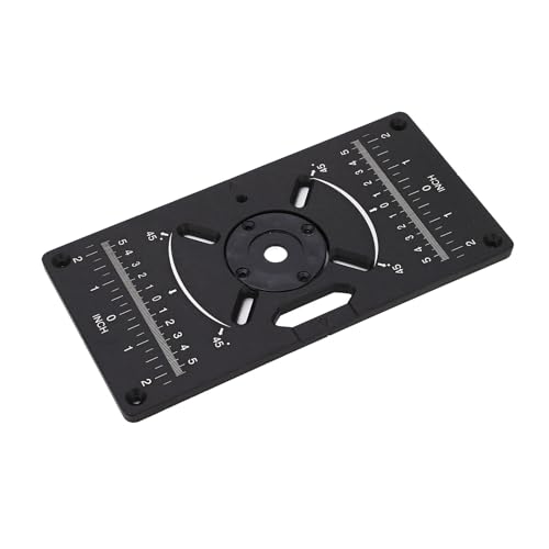 Vikye Aluminiumlegier -Router -Tischplatte mit Einsatzringen, Verstellbare Löcher für Verschiedene Trimmmaschinen, Schwarz für die Holzbearbeitung Vikye Aluminiumlegier -Router -Tischplatte mit Einsatzringen, Verstellbare Löcher für Verschiedene Trimmmaschinen, Schwarz für die Holzbearbeitung von Vikye
