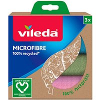 vileda Mikrofasertücher Mikrofaser 90 °C waschbar, 3 St. von Vileda