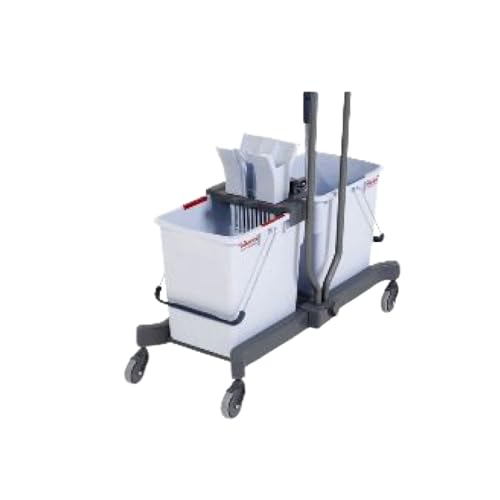 Reinigungswagen Vileda UltraSpeed Pro Doppelfahreimer Set mit Chassis, 25 L und 10 L Eimer, Mop-Presse & Schiebebügel Reinigungswagen Vileda UltraSpeed Pro Doppelfahreimer Set mit Chassis, 25 L und 10 L Eimer, Mop-Presse & Schiebebügel von Vileda