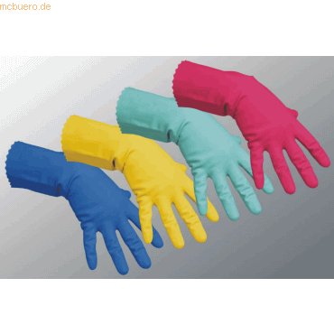 Vileda Handschuhe Multipurpose Der Feine Naturlatex blau Größe L von Vileda
