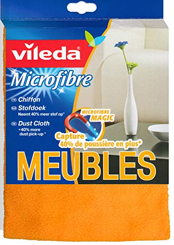 Vileda Microfaser Staubtuch - entfernt Staub ohne Aufwirbeln, 3er-Pack von Vileda