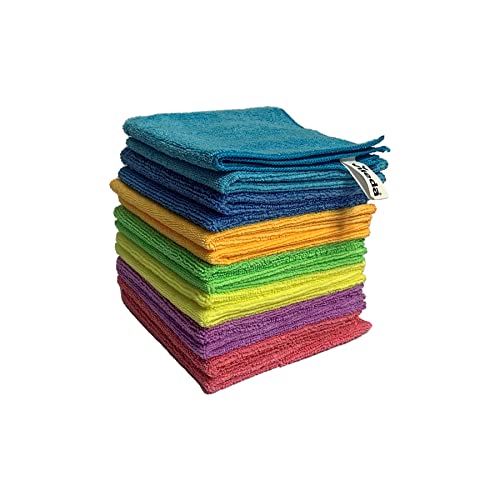 Vileda Mikrofaser Allzwecktücher Colors, Reinigungstücher zur trockenen und feuchten Anwendung, 100% Mikrofaser-Material, 30 x 30 cm, Mehrfarbig, Maxi-Pack, 14er-Pack Vileda Mikrofaser Allzwecktücher Colors, Reinigungstücher zur trockenen und feuchten Anwendung, 100% Mikrofaser-Material, 30 x 30 cm, Mehrfarbig, Maxi-Pack, 14er-Pack von Vileda