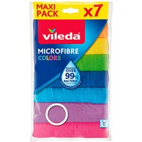 vileda COLORS MAXI PACK Mikrofasertücher Mikrofaser 60 °C waschbar, 7 St. von Vileda