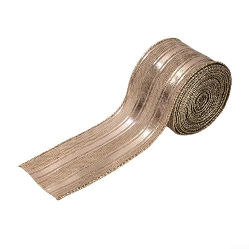 Vilgftyiet Weihnachtsband aus Jute, mit Drahtrand, rustikales Urlaubsdekorationsband für Weihnachtsbaum, Kranz, Girlande, Tischdekoration und Geschenkverpackung, festliches Basteln (A) von Vilgftyiet