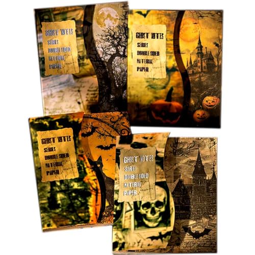 Vilikya 168 Blatt doppelseitiges Halloween-Scrapbook Papier für Junk Journal Supplies, Ghost Gothic Decoupage Papier für Journaling Kit, Vintage Dark Aesthetic Ephemera für Scrapbooking, Bujo, DIY Vilikya 168 Blatt doppelseitiges Halloween-Scrapbook Papier für Junk Journal Supplies, Ghost Gothic Decoupage Papier für Journaling Kit, Vintage Dark Aesthetic Ephemera für Scrapbooking, Bujo, DIY von Vilikya