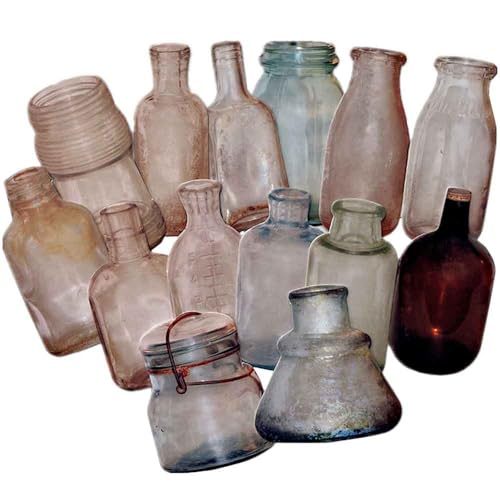 Vilikya Ästhetische Glasflaschen-Ausschnitte für Scrapbooking-Zubehör, Vintage-Ephemera für Junk-Tagebücher, glänzendes Scrapbook-Papier für Journaling-Verzierungen, Decoupage-Karton für Collagen-Set von Vilikya