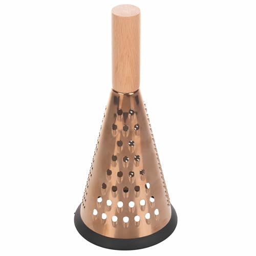 Multifunktions-Reibe aus Edelstahl und Holz, 3 Arten von Klingen, Kupfer, Wood von Villa d'Este Home Tivoli 1996
