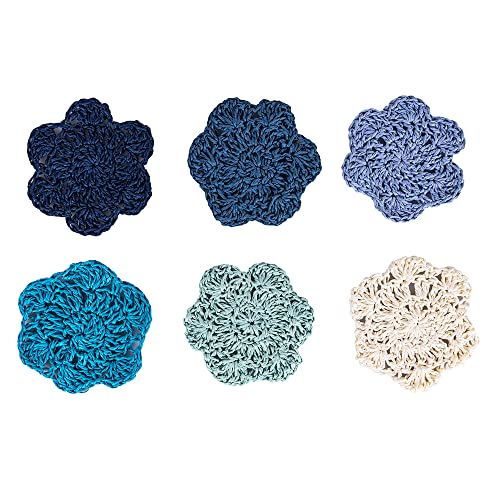 Set aus 6 runden Papier-Untersetzern, Häkelnadel Ocean Set aus 6 runden Papier-Untersetzern, Häkelnadel Ocean von Villa d'Este Home Tivoli