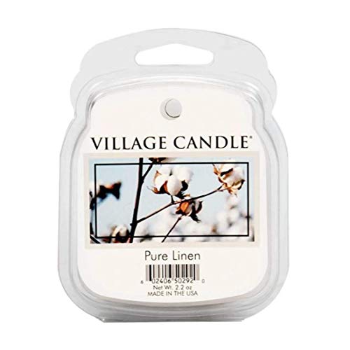Village Candle Duftwachs-Natural Cotton 62g, Wachs, Weiß, 8.8x7x2.7 cm, 62 von Village Candle