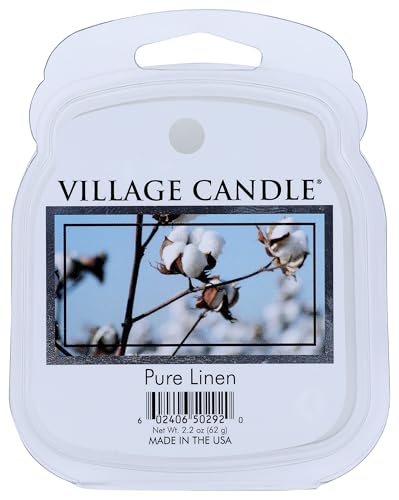 Village Candle Duftwachs-Natural Cotton 62g, Wachs, Weiß, 8.8x7x2.7 cm, 62 von Village Candle