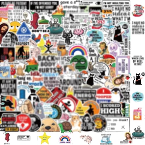 100 Stück lustige aufkleber, aufkleber kinder, lustige sticker, graffiti sticker stickeralbum für Alle Altersgrupp von Vimmvid
