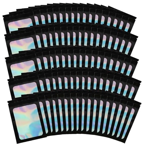 150 Stück Mylar Bags, Druckverschlussbeutel, geruchsdichte tasche, 6cm*10cm Packs & Bags für Verpackung Lagerung und Organisation von Vimmvid