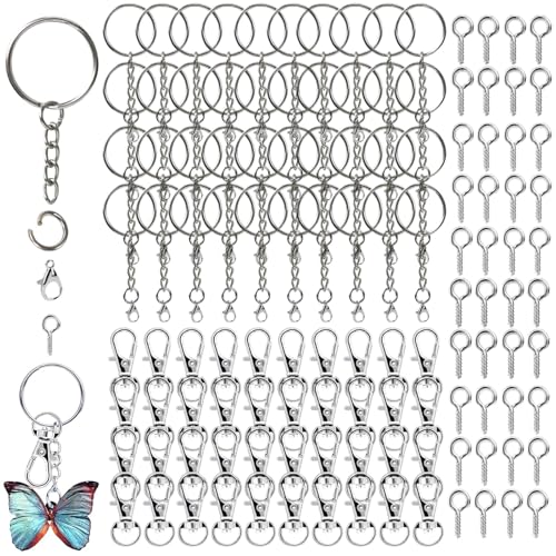 200 Stück Schlüsselringe Mit Kette Set, Schlüsselring Mit kette,Offene Binderinge,Schlüsselanhänger Kette für DIY Schlüsselanhänger Basteln,Schlüsselanhänger Selber Machen 200 Stück Schlüsselringe Mit Kette Set, Schlüsselring Mit kette,Offene Binderinge,Schlüsselanhänger Kette für DIY Schlüsselanhänger Basteln,Schlüsselanhänger Selber Machen von Vimmvid