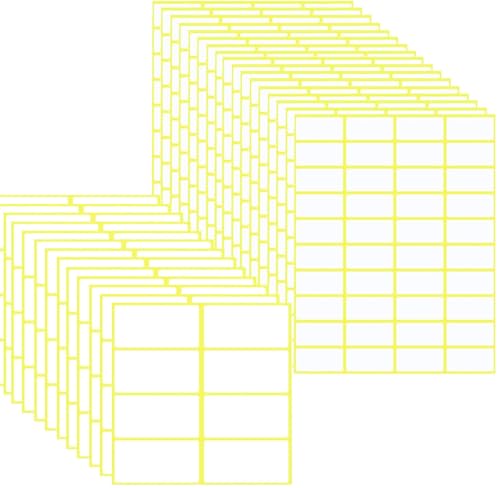 720 Stück Etiketten Selbstklebend, 50 * 75mm und 17 * 38mm klebeetiketten zum Beschriften, Universal Weiße Aufkleber zum Beschriften für Büro Glasboxen Küche Marmelade Aktenordner und Schule von Vimmvid