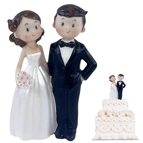 Brautpaar Figuren Torte, Hochzeitspaar Figuren, Torten Deko Hochzeit, Hochzeitstorte Deko für Hochzeitsfeier, Trauung, Cake Topper von Vimmvid