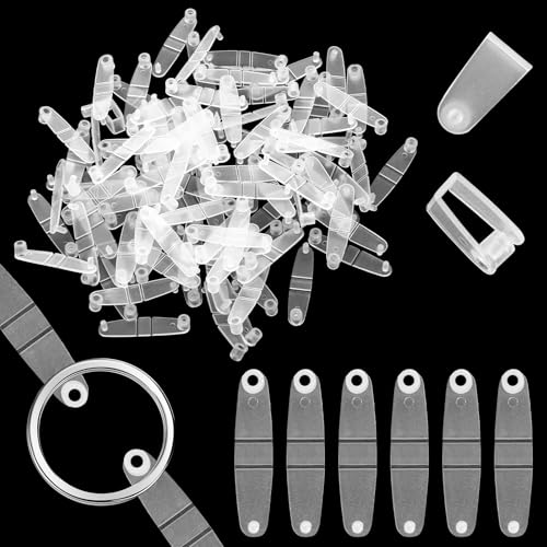 100 Stück Kunststoff-Schlüsselanhänger-Clips, transparente Acryl-Schlüsselanhänger-Verbinder-Druckknöpfe für Büro, Kreditkarten, Handwerk, Schmuckherstellung (transparente Farbe) von Vin Beauty