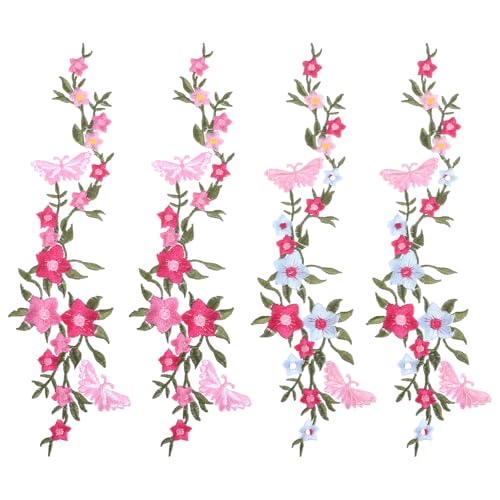 4 Stück Blumen Schmetterling Stickerei Flicken Lange Blumen Bügelapplikationen Schmetterling Blume Bestickte Bügelbilder für Kleidung Kleider Dekorative DIY Handwerk Nähen 4 Stück Blumen Schmetterling Stickerei Flicken Lange Blumen Bügelapplikationen Schmetterling Blume Bestickte Bügelbilder für Kleidung Kleider Dekorative DIY Handwerk Nähen von Vin Beauty
