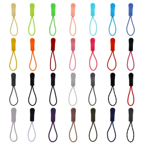 56 Stück Reißverschlussanhänger aus Nylon, 28 Farben, Zipper Tag Extension Zippers Pulls Fixer Charms Zippers Cord Replacement for Backpacks, Jackets, Luggage, Purses, Handbags, Sweatshirt 56 Stück Reißverschlussanhänger aus Nylon, 28 Farben, Zipper Tag Extension Zippers Pulls Fixer Charms Zippers Cord Replacement for Backpacks, Jackets, Luggage, Purses, Handbags, Sweatshirt von Vin Beauty