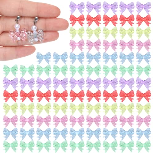 Bunte Schleifenperlen, Acryl-Schleifenperlen, transparent, gemischte Farben, für Schmuckherstellung, Armbänder, Stifte, Schlüsselanhänger, Armband, Halskette, Ohrringe, Bastelarbeiten, 18 x 14 mm, 150 Bunte Schleifenperlen, Acryl-Schleifenperlen, transparent, gemischte Farben, für Schmuckherstellung, Armbänder, Stifte, Schlüsselanhänger, Armband, Halskette, Ohrringe, Bastelarbeiten, 18 x 14 mm, 150 von Vin Beauty