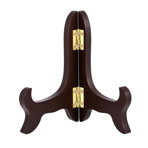 Holzständer, 10,2 cm, Staffelei, Tellerhalter, brauner Präsentationsständer, Bilderrahmen, Fotohalter, Ständer, Schreibtisch-Ornamente und Kunstwerk-Präsentationsständer, Staffeleien, Geschirrständer Holzständer, 10,2 cm, Staffelei, Tellerhalter, brauner Präsentationsständer, Bilderrahmen, Fotohalter, Ständer, Schreibtisch-Ornamente und Kunstwerk-Präsentationsständer, Staffeleien, Geschirrständer von Vin Beauty