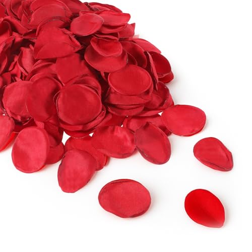 Rosenblätter aus Seide, Burgunderrot, Seidenrosen, Blumenblätter, rote Blumenmädchen, romantische Nachtdekoration für Hochzeiten, Partys, Esstisch, Heimdekoration, Valentinstagsdekoration, 200 Stück Rosenblätter aus Seide, Burgunderrot, Seidenrosen, Blumenblätter, rote Blumenmädchen, romantische Nachtdekoration für Hochzeiten, Partys, Esstisch, Heimdekoration, Valentinstagsdekoration, 200 Stück von Vin Beauty