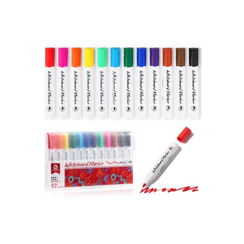Vinabo Whiteboard-Marker, abwischbar, mit mittlerer Spitze, abwischbar, 12 Stück, verschiedene Farben Vinabo Whiteboard-Marker, abwischbar, mit mittlerer Spitze, abwischbar, 12 Stück, verschiedene Farben von Vinabo