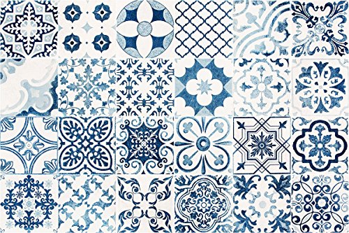 viniliko Port Grimaud Stickers Dekorative Kunst 10x10x0,1 cm blau von VINILIKO