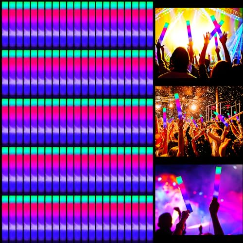 Vinsot 300 Stück leuchtende Schaumstoff-LED-Sticks mit 3 Modi, bunte blinkende LED-Stroboskop-Sticks, leuchten im Dunkeln, Partyzubehör für Geburtstagsparty, Konzert und Veranstaltung Vinsot 300 Stück leuchtende Schaumstoff-LED-Sticks mit 3 Modi, bunte blinkende LED-Stroboskop-Sticks, leuchten im Dunkeln, Partyzubehör für Geburtstagsparty, Konzert und Veranstaltung von Vinsot